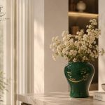 گلدان مینیمال سایز M - سبز شعر فارسی